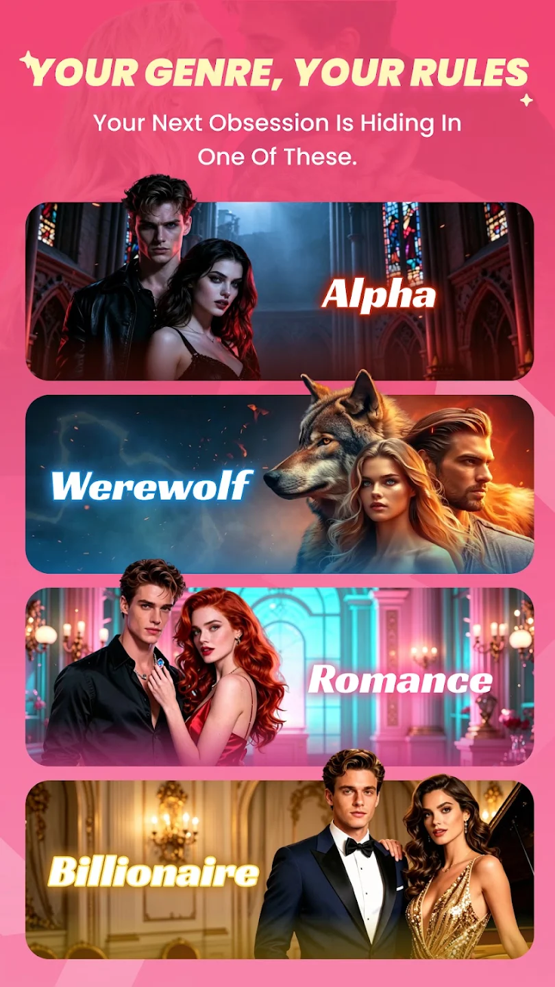 Novelaria library view with romance and fantasy story covers